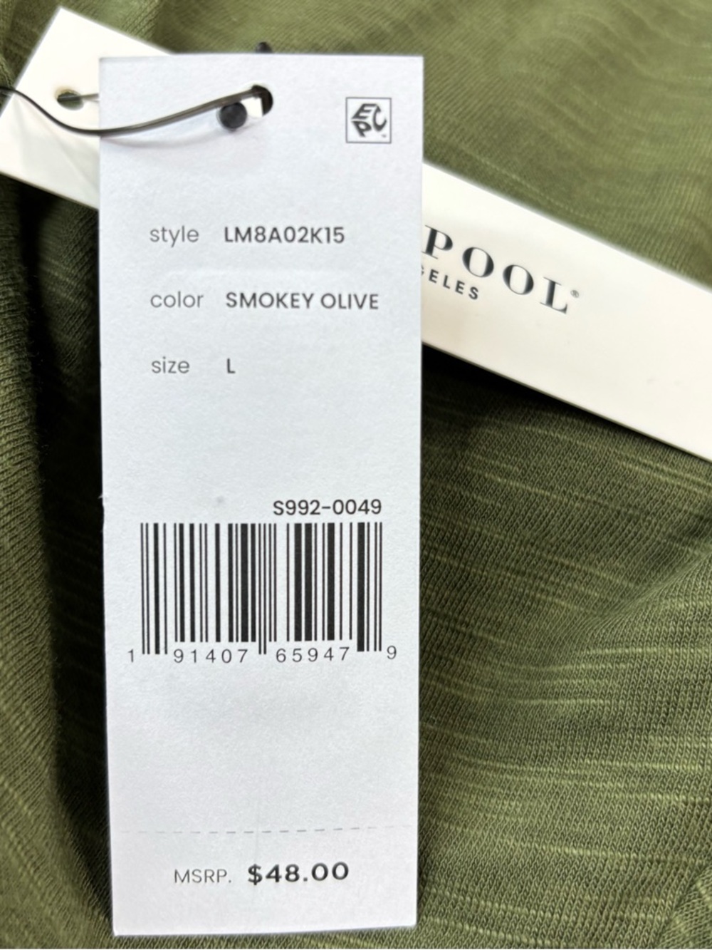 Liverpool L Smokey Olive Green Scoop Neck Long Sleeve Top - Picture 5 of 6